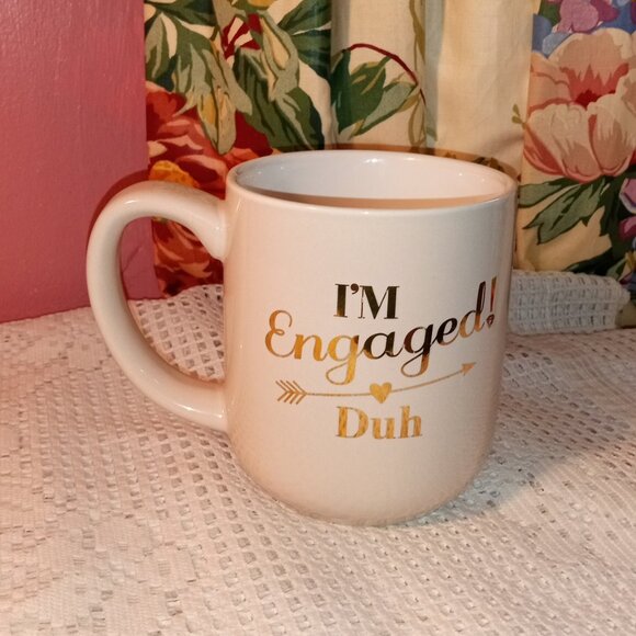 ENGAGEMENT AND CONGRADULATIONS COLORFUL KITCHEN COFFEE AND TEA LOT OF 2 MUGS - Picture 4 of 12